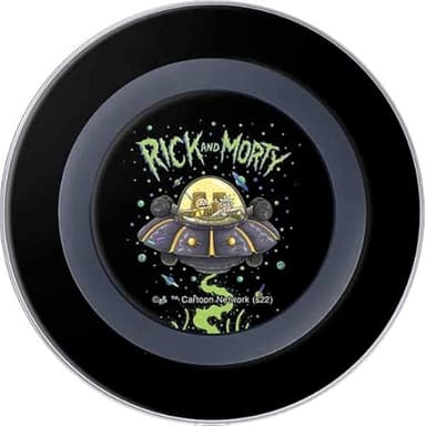 Skinit Decal Other Skin Compatible with Samsung Wireless Charger - Officially Licensed Warner Bros Rick and Morty Spaceship Design