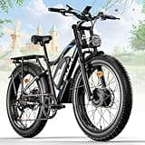 PUJH Peak 3000W Dual Motors Electric Bike for Adults, 52V 25Ah 26" Fat Tire Fast Ebike,Max 36 mph up to 100 Miles, Hydraulic Disc Brake E-Bicycle,Off Road Mountain Hunting EBike for Men (Black)