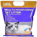LUCKLOVE Health Monitoring Cat Litter, Urine detectable, Non-clumping Lightweight Colour-Changing Silica Gel Crystals, Highly Absorbent Strong Odour Control, Health Indicator Cat Litter 8 lb (Bag).