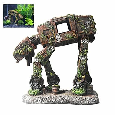fazhongfa Fish Tank Decorations Star Wars Aquarium Accessories Small to Large Fish Tank Resin Decor for Betta Goldfish Hideouts Cave Hide Ornament Backgrounds (at-Small)
