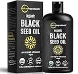 Micro Ingredients Organic Black Seed Oil, 16 fl oz | Cold Pressed from Nigella Sativa Seeds | Rich in Thymoquinone & Omega 3 6 9 | Immune, Joint, Hair & Skin Support | Pure Virgin Oil, Non-GMO