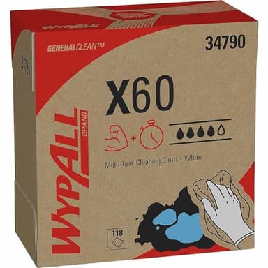WypAll 34790CT X60 Wipers, POP-UP Box, White 126/Box