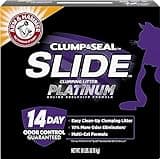 ARM & HAMMER SLIDE Platinum Multi-Cat Easy Clean-Up Clumping Cat Litter, 14 Days of Odor Control 18 lb