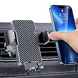 BIPOPIBO Mobile Phone Holder Car [Compatible with Thick Cases] Support Telemovel Hands-Free Car Mobile Phone Holder for Car Accessories Air Ventilation Suitable for iPhone Android Phones (Black)