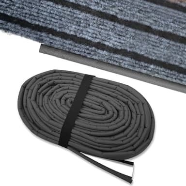 varrisin 52.5 ft Carpet Edge Binding Tape Roll Rug Binding Taping with Self-Adhesive Finishing Edge Gray