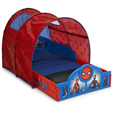 Marvel Spider Man Sleep and Play Toddler Bed with Tent by Delta Children