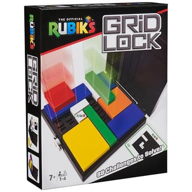 Rubik’s Cube, Gridlock Game, The Problem-Solving Puzzle Game Based on The Iconic Rubik’s Cube, Problem-Solving Brain Teaser, Classic Color-Matching Puzzle, 1 or More Players, for Ages 7 & Up