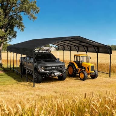PABIMIA 20x30 FT Heavy-Duty Metal Carport, Outdoor Galvanized Steel Shelter for Pickup Trucks, Motorcycles,Boats, Cars & Tractors