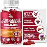 VVNaturals Sugar-Free 26-in-1 Liver Cleanse Detox & Repair Fatty Liver Formula Gummies; 3000mg Blend of Glutathione, Silymarin Milk Thistle, Choline, TUDCA | Liver Detox Gummies - 60 Vegan Ct