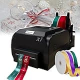 ddingsmafosee Digital Satin Ribbon Printing Machine,Satin Ribbon Printing Machine,with Three Rolls of 90m Ribbon,Printing Resolution: 200 DPI,Suitable for Packaging & Making Gifts,doublerow