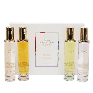 Zara Chapter 9 Travel Set Eau De Parfum for Women New Fragrance Gift Collection Juicy Ruby Pistachio Secret Infusion 4 x 30 ML (1.01 FL. OZ)