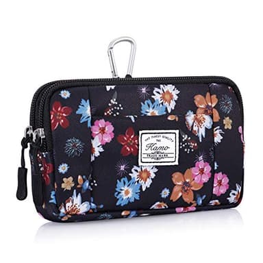 KAMO Multipurpose Canvas Horizontal Smartphone Pouch Cell Phone Holster with Belt Loop Pouch Bag Belt Pouches for Women Cellphone Holster for Women & Men