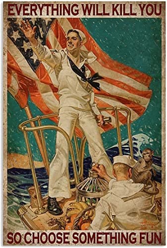 Jigsaw Puzzles 500 Pieces for Adult Children Us Navy Everything Will Kill You So Choose Something Fun Intellectual Decompressing Game Puzzle Collectibles DIY Toys for Family Friends