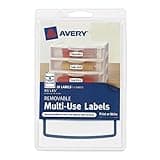 Avery Removable Multi-Use Labels, Blue Border, 3.5 x 1.25 Inches, Pack of 20 (41446)