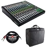 Mackie ProFX16v3 16-Channel Sound Reinforcement Mixer with Built-In FX, Gator Cases G-MIXERBAG-2118 Mixer Bag & Stereo Cable 10' Bundle