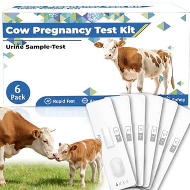6-Pack Bovine Pregnancy Test Kit - Rapid Urine Detection for Cattle, Fast Results in 10 Minutes, Essential Monitoring Tool for Dairy & Beef Herds