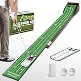 Eleko Meyar Golf Putting Mat, Portable Indoor Putting Green, Includes Putting Practice Ball, Wrinkle-Free Mat, Solid Wood Construction – Suitable for Office, Living Room,Outdoor, Golf Gifts