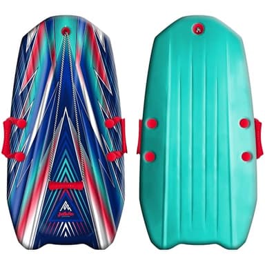Artikfun 36in Winter Foam Snow Sled with Tow Rope and Handles (Red)