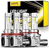 AUXITO 9005 H11 Bulbs Combo, 9005/HB-3 and H11/H8/H9 Fog Light Replacement, 60000LM Bright 6500K White, Pack of 4