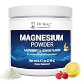 Dr. Berg Magnesium Glycinate Powder for Sleep, Relaxation, & Stress Relief - Now Includes Vitamin D3 & Zinc - Delicious Raspberry & Lemon Flavor (50 Servings) Magnesium Powder - Magnesium Drink Powder