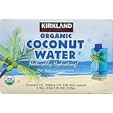 Kirkland Signature Organic Coconut Water Beverage Cartons: 12-Count (11.1 fl oz.)
