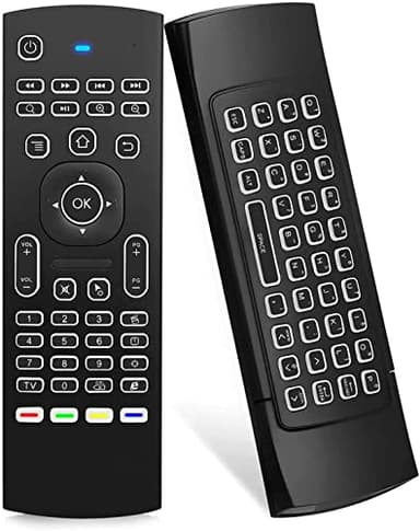MX3 Pro Mini Keyboard Backlight Fly Remote Mouse,Android TV Remote Control,IR Learning Mini Wireless Keyboard for Android TV Box.HTPC.IPTV,Networked Set-top Box,Mini PC(Battery not Included)