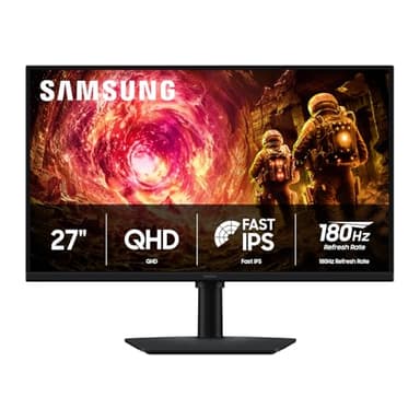 Samsung 27” Odyssey G5 G50F QHD Resolution Gaming Monitor, 180Hz Refresh Rate, Fast IPS Panel, HDR10, NVIDIA G-Sync Compatible, 1ms Response Time (GtG), AMD FreeSync™, Adjustable Stand, LS27FG502ENXZA