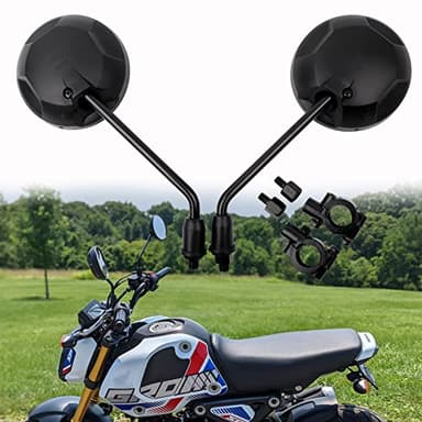 Minho Rearview Mirrors X War Police 10mm Bolt for Honda MSX125 Grom 2014-2022 Zuma 125 black round CMX 300 500 Rebel 2017-2022 motocycle mirror Monkey 125 2019-2022