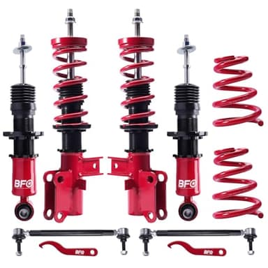 BFO Coilovers for TChevy Camaro All Models 2010-2015, Height Adjustable Coilovers Suspension Kit, Preset Damping Shock Absorber Struts, Lowering Kit Red