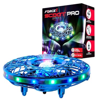 Force1 Scoot Pro Hand Operated Drone for Kids or Adults- Induction Hands Free Motion Sensors Mini Drones with Bright LED Projection, 360 Flips, Easy Indoor Small UFO Flying Orb Ball Drone Toy for Boys Girls