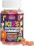 Kids Multivitamin Gummies - Daily Vitamins for Kids, Vitamin C, D3 & Zinc for Immune Support, Strawberry Flavored Gummies, Nature's Toddler & Kid Multi Vitamins, Non-GMO, Gluten Free - 60 Gummies