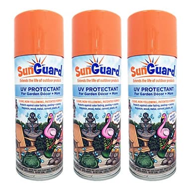 SUNGUARD UV Protectant Spray for Outdoor Decor, Furniture & More (3-Pack) Prevents Fading Peeling and Cracking