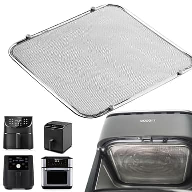 Kispog Splatter Guard for Air Fryer: Stainless Steel Magnetic - Stops Heating Coil Burning & Corrosion & Odors - Fits Instant/Cosori 5.8-12QT