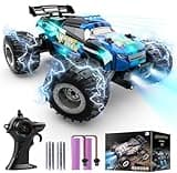 Remote Control Car, 2.4Ghz Glow-up RC Cars with Body Lights & Headlights, 2 Rechargeable Batteries for 40 Min Play, 20 KM/H All Terrain Off-Road Monster Truck,Toys for Boys Kids Age 4-7 8-12 Xmas Gift