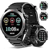 Military Watches for Men (Answer/Make Calls), 1.39" HD Display Fitness Watches, Heart Rate/Sleep Monitor, 110+ Sports Modes Smart Watch for Men, IP68 Waterproof, 30Day, Watch for Android/iPhone, Black