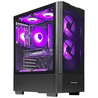 ZYNEEX Prebuilt Gaming Desktop PC, AMD Ryzen 5 5500, GeForce RTX 3050 6GB, 16GB DDR4 3200MHz RAM, 1TB NVMe SSD, ARGB Air Cooling, Wi-Fi,Tower Computer for Gaming, Streaming, Editing