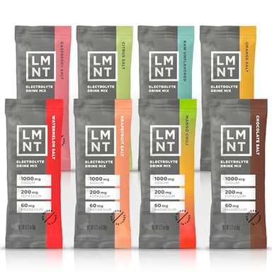 LMNT Zero Sugar Electrolytes - Sample Pack | Drink Mix | 8-Count