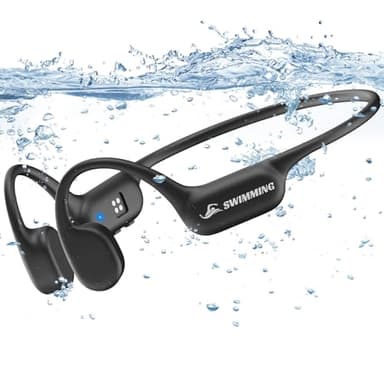Swimming Headphones, Bone Conduction Headphones, 5.4 Bluetooth wireless open Earphones Sports,IP68 Waterproof Headphone Built-in 32GB MP3 Player,swimming headphone underwater for Running, Cycling