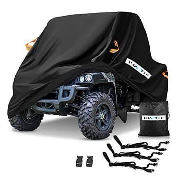 UTV Cover, Waterproof Heavy Denier Oxford Cloth Material for Polaris RZR Yamaha Rhino Can-Am Defender Honda Pioneer Kawasaki Mule Teryx 2-3 Passenger Single Row seat