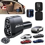MUETUX 2 in 1 CCS & J1772 to Tesla Adapter, MAX [DC 250KW, 400A][AC 250V, 80A ], Fit for Tesla Model Y/3/Cybertruck/X/S, SuperFast CCS1 to Tesla Charging Adapter, for Level 3/2/1 Charging Stations