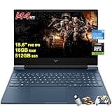 HP Victus 15 Gaming Laptop 15.6” FHD IPS Anti-Glare 144Hz Intel 8-core i5-12450H (Beat i7-11800H) 16GB RAM 512GB SSD GeForce RTX 3050 Backlit B&O Fast Charging Win11 Blue w/ICP Accessory