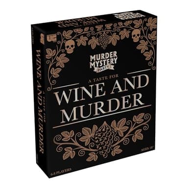 Murder Mystery Party A Taste for Wine & Murder – Murder Mystery Dinner Party Game for Adults – Interactive Crime Solving Role Play Game Night Kit with Invitations & Clues – Ages 16+