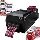 ZIXIAOS Digital Ribbon Printer, Satin Ribbon Printing Machine, Label Printer, Foil Stamping Printing Machine, Supports 50+ Languages for Floral Bouquet Gifts Crafts Bows Party Wedding,fourrows