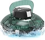 Cordless Robotic Pool Vacuum Cleaner - Powerful Suction & Transparent Design for Effortless Cleaning of Above Ground Pools up to 645 Sq. Ft