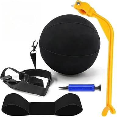 3-Piece Golf Swing Trainer Set - Arm Band, Impact Ball & Posture Aid - Boost Skills for All Levels (Black-Black-Yellow)