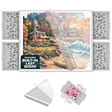 1500 Piece Aluminum Jigsaw Puzzle Board - 360° Rotating Jigsaw Puzzle Table with Drawers | 35” X 28” Portable & Dual Sided Board | Plastic Cover Included - Puzzles Tables for Adults