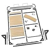 Rockler I-Semble Vertical Mount Murphy Bed Queen Hardware Kit - Queen Bed Frame Wall Mount Includes Tubular Steel Mattress Frame – Queen Murphy Bed Frame w/ Cambered Wood Slats
