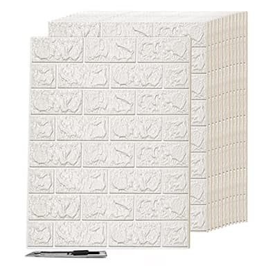 Art3d 44 Square Feet (Pack of 30) Wall Panel Foam, White