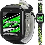 Skechers Kids Smart Watch with Games, Camera, and Fitness Tracker – Touchscreen, Alarm, Timer, and Voice Recorder Features, Stylish Abstract Pattern Strap – Fun and Functional Digital Watch for Boys