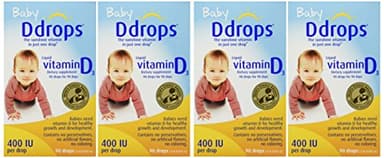 Ddrops Baby 400 Iu 90 Drops 0.08 Fluid Ounce (4 Pack)